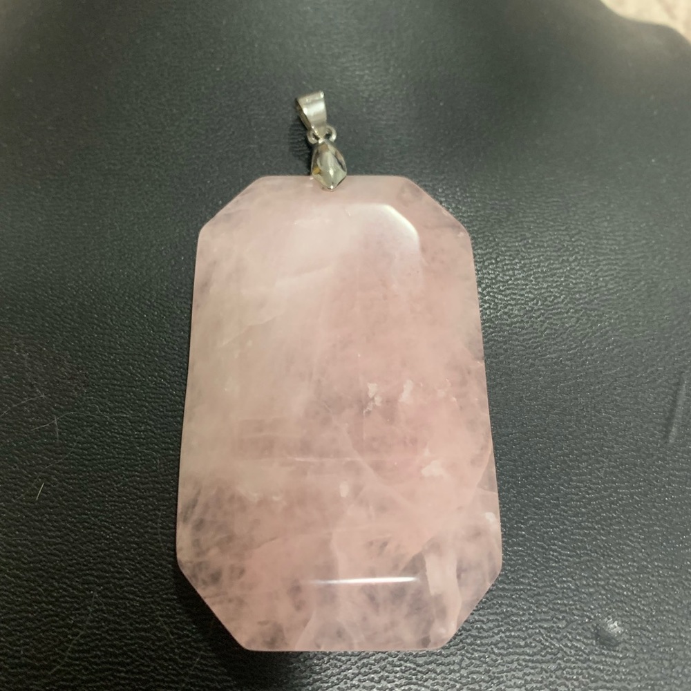 Rose Quartz Statement Pendant